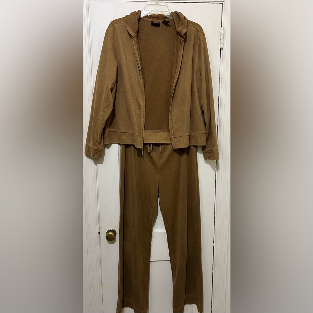 New York & Company Brown Jacket and Pants Set